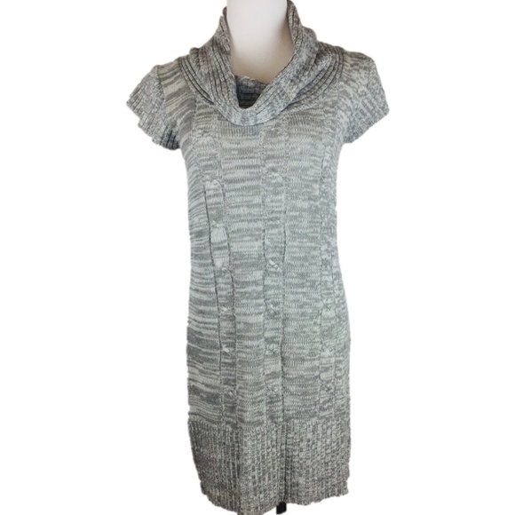 Chesley Dresses & Skirts - Sweater Dress Cowl Neck Cap Sleeves Gray Size L